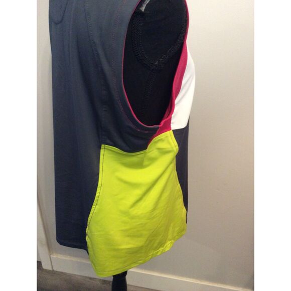 Annika Cutter & Buck Golf Pickleball Sleeveless partial zip Polo Color block XL - Picture 3 of 7